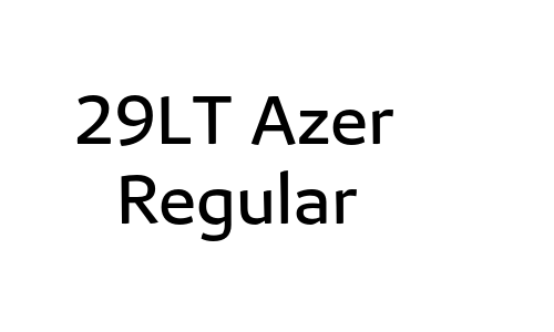 29LT Azer Regular Font