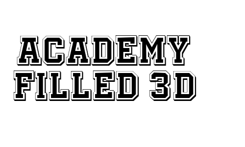 Academy Filled 3D Font