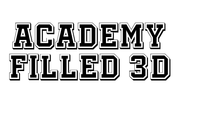 Academy Filled 3D Font