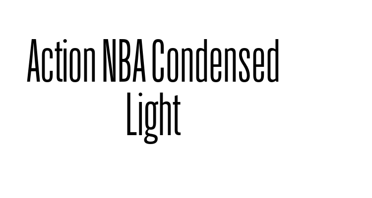 Action NBA Condensed Light Font