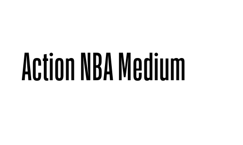 Action NBA Medium Font