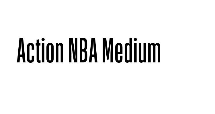Action NBA Medium Font