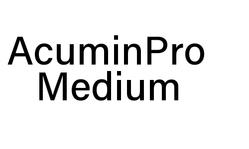 AcuminPro Medium Font