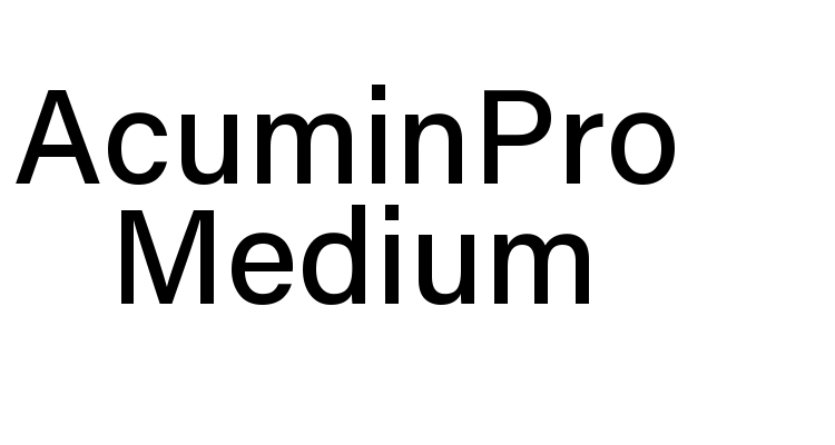 AcuminPro Medium Font