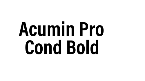 Acumin Pro Cond Bold