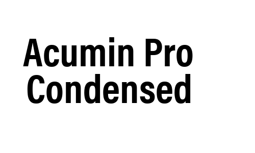 Acumin Pro Condensed Font