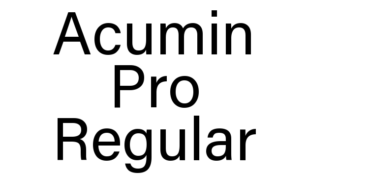 Acumin Pro Regular Font