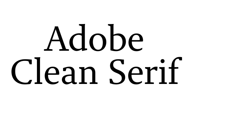 Adobe Clean Serif Font