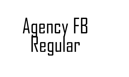 Agency FB Regular Font