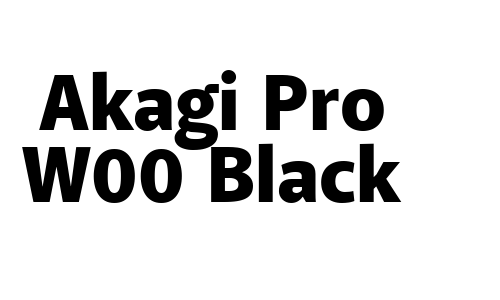 Akagi Pro W00 Black Font