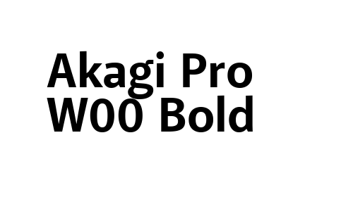 Akagi Pro W00 Bold