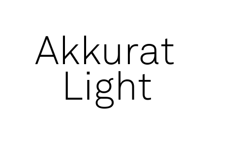 Akkurat Light Font