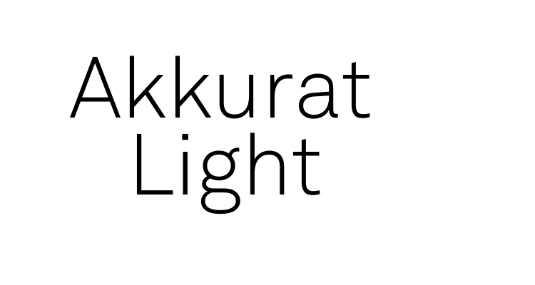 Akkurat Light Font