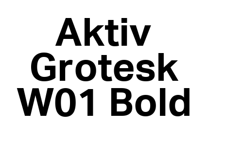 Aktiv Grotesk W01 Bold Font