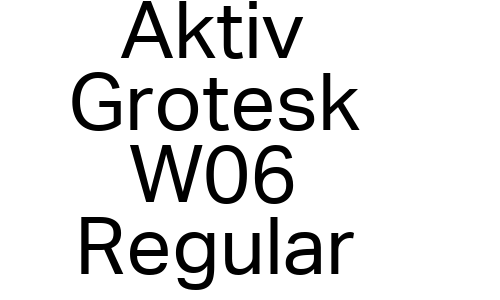 Aktiv Grotesk W06 Regular Font