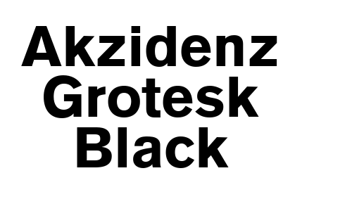 Akzidenz Grotesk Black Font