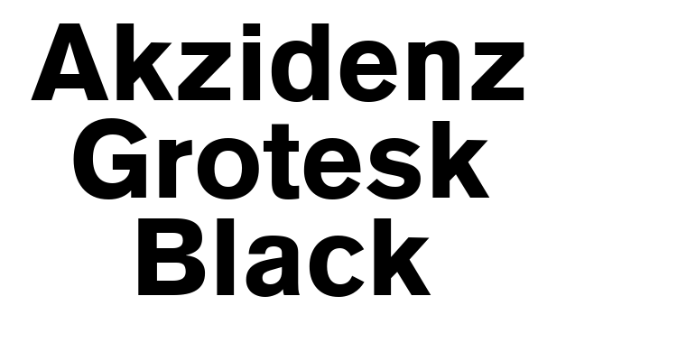 Akzidenz Grotesk Black Font