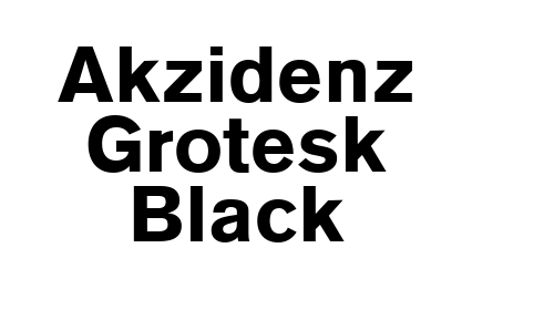 Akzidenz Grotesk Black