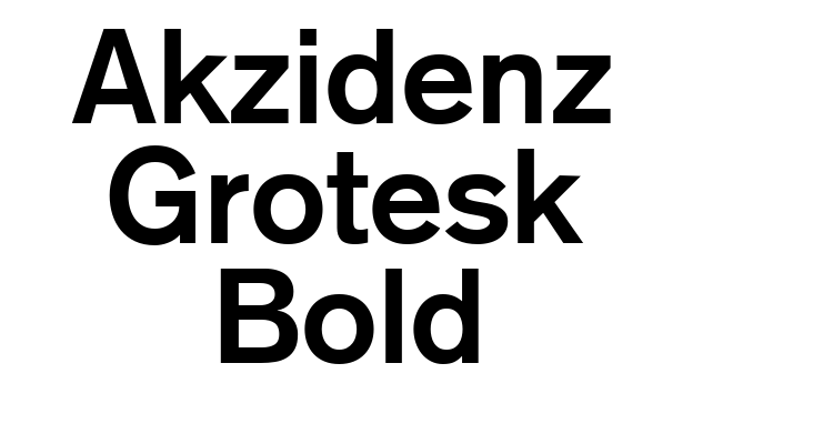 Akzidenz Grotesk Bold Font