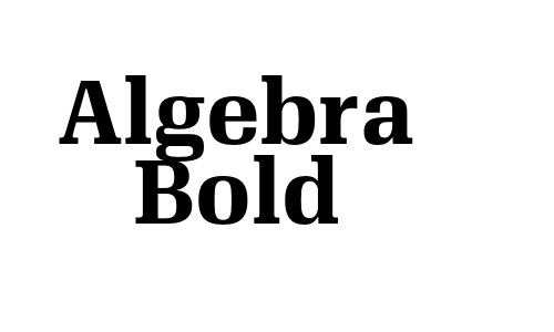 Algebra Bold Font