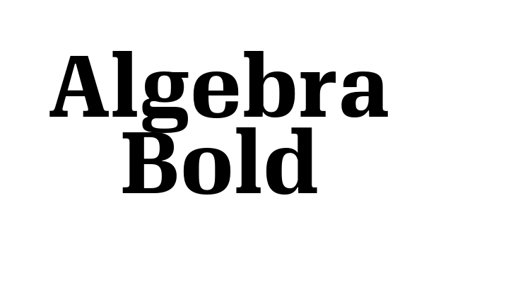 Algebra Bold Font