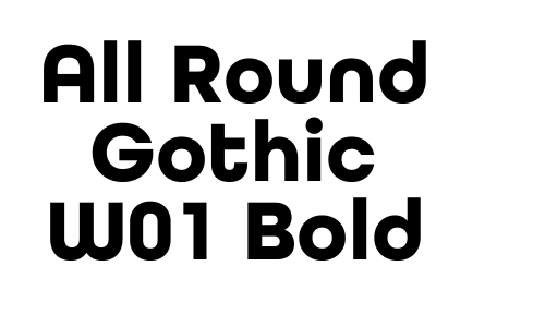 All Round Gothic W01 Bold Font
