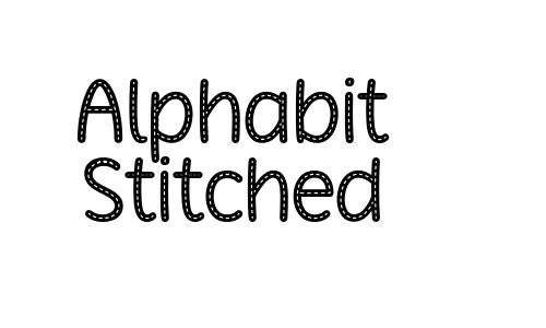 Alphabit Stitched Font