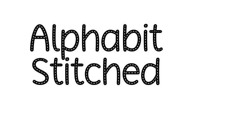 Alphabit Stitched Font