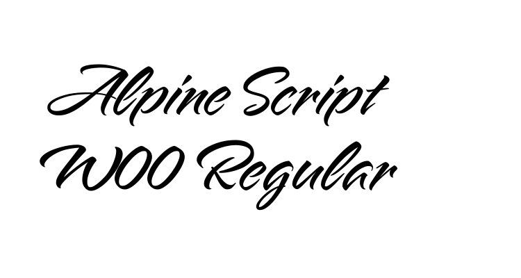 Alpine Script W00 Regular Font