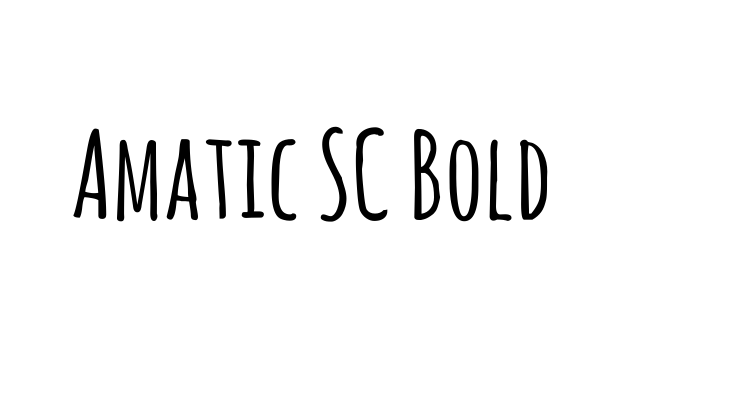 Amatic SC Bold Font