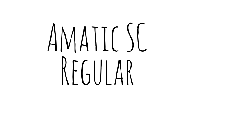 Amatic SC Regular Font
