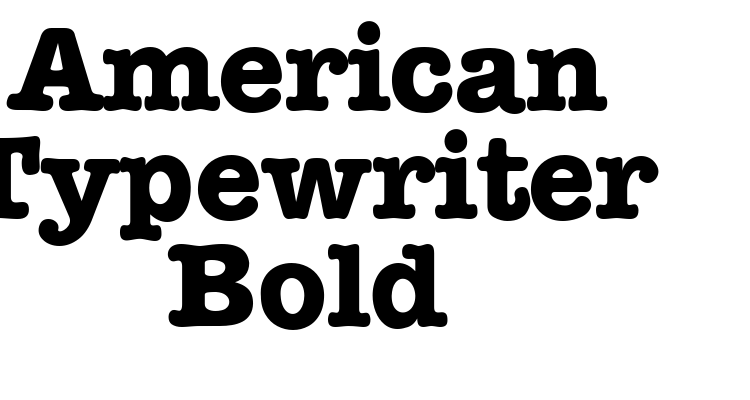 American Typewriter Bold Font
