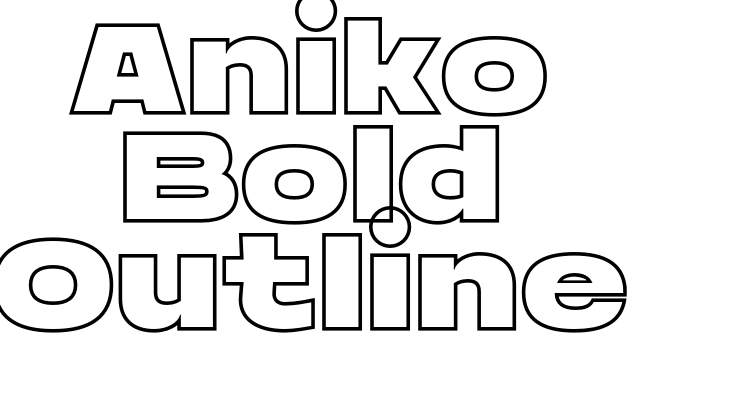 Aniko Bold Outline Font