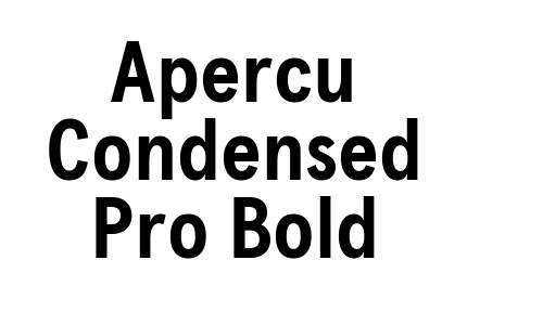Apercu Condensed Pro Bold Font
