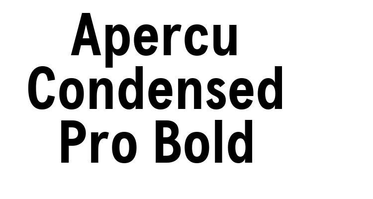 Apercu Condensed Pro Bold Font