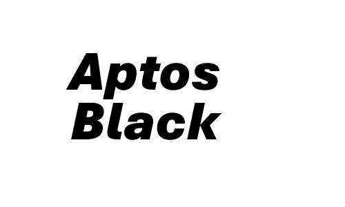 Aptos Black Font
