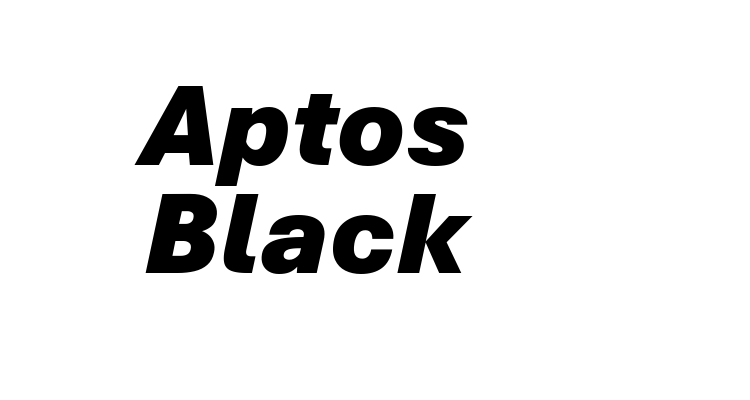 Aptos Black Font