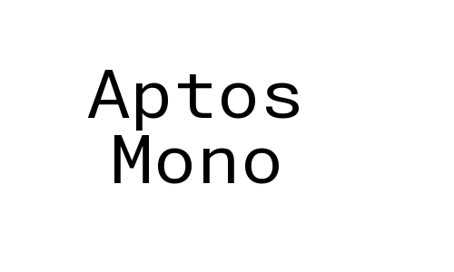 Aptos Mono Font