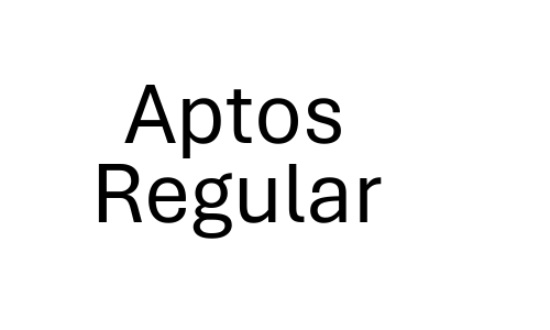Aptos Regular Font