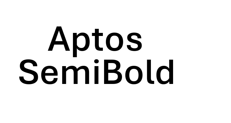 Aptos SemiBold Font
