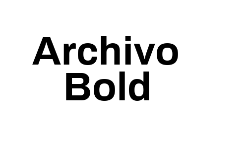 Archivo Bold Font