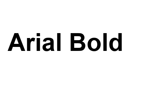 Arial Bold Font