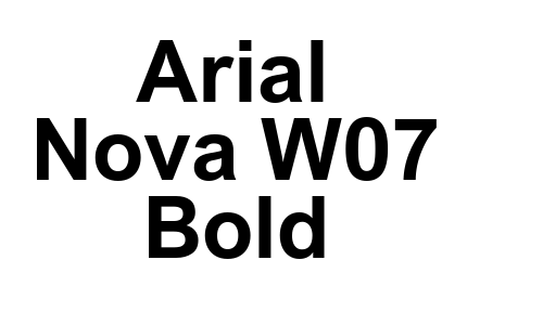 Arial Nova W07 Bold Font