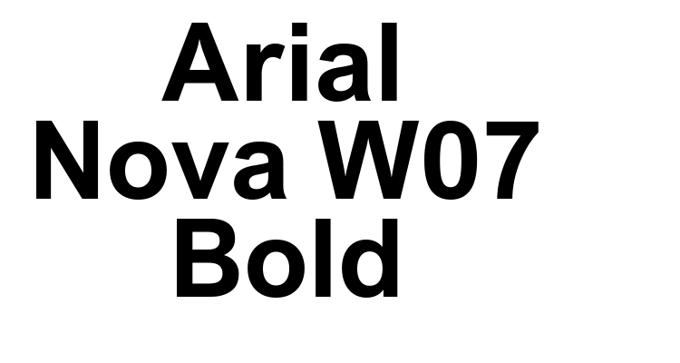 Arial Nova W07 Bold Font