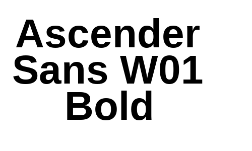 Ascender Sans W01 Bold Font