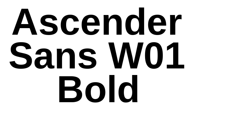 Ascender Sans W01 Bold Font