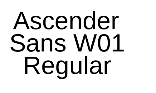Ascender Sans W01 Regular Font