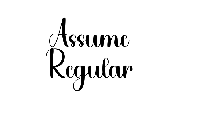 Assume Regular Font
