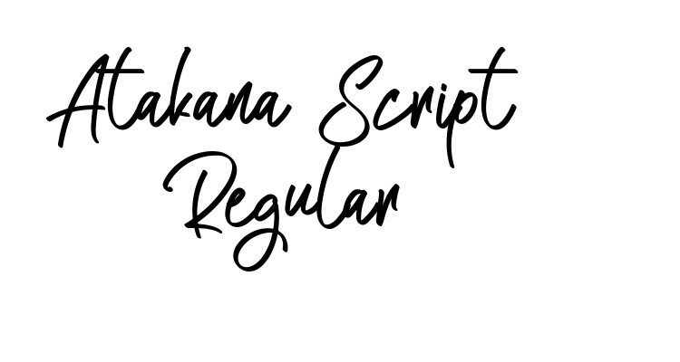 Atakana Script Regular Font