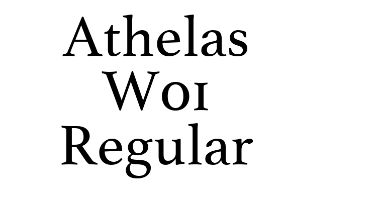 Athelas W01 Regular Font
